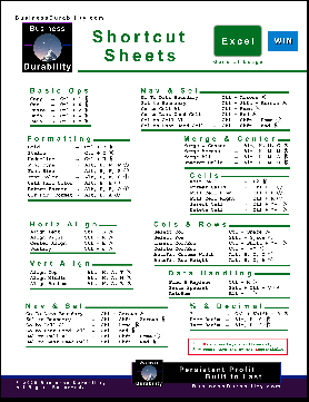 Shortcuts Sheet - Excel - Win (thumbnail)